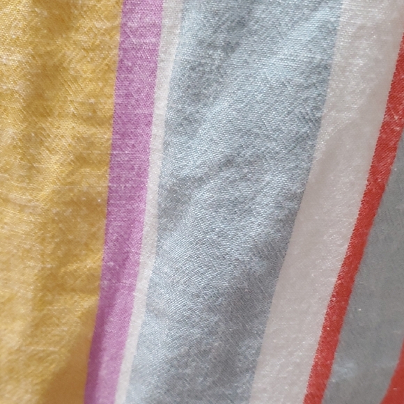 Striped Yellow and Blue Midi Dress - Picture 13 of 16